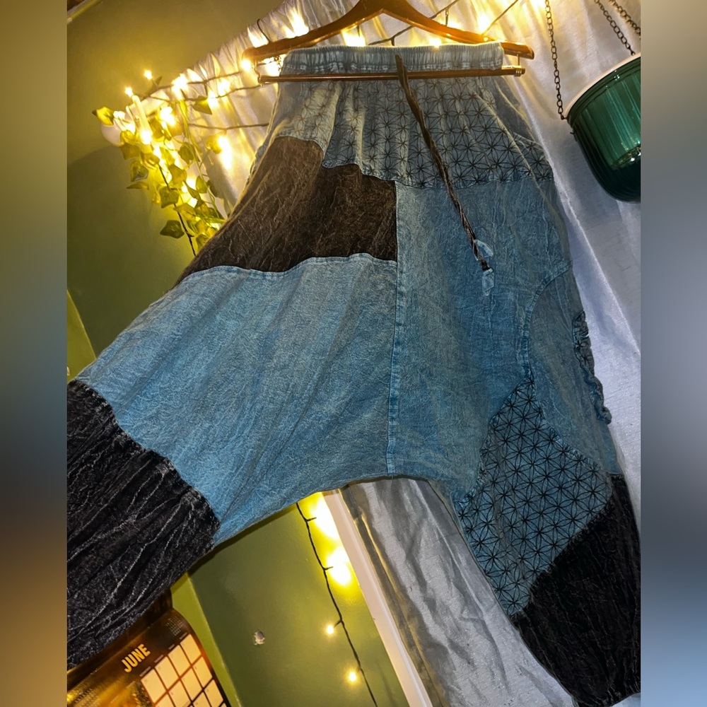 very baggy bohemian hippie pants